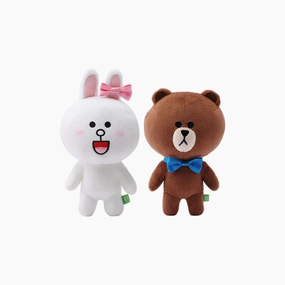 

LINE FRIENDS Brown Bear Kenny Rabbit Plush Doll Couple Edition 18cm Doll Birthday Gift Lover Gift