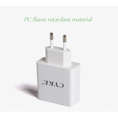 

CYKE multi-port USB fast charge charger 3C European standard US smart digital display charger 5v3a flat travel charger