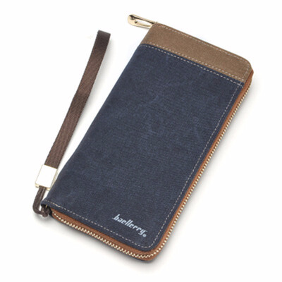 

Vintage Canvas Handbag Men Wallet Long Students Phone Bag