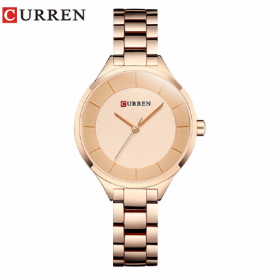 

CURREN 9015 Watch Women Casual Fashion Quartz Wristwatches Ladies Gift Creative surface relogio feminino rose blue