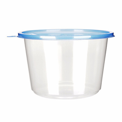 

OTOR Salad Bowl with Lid Take Away Food Container Clear Plastic Bowl Box for Fast Food Bento Microwaveable 180mm 100pcs