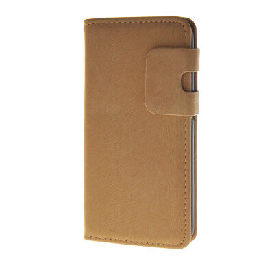 

MOONCASE Suede Leather Side Flip Wallet Card Holder Stand Pouch Case Cover for Samsung Galaxy S6 Beige