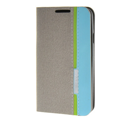 

MOONCASE LG Optimus L60 чехол Minimalist style Leather Card Wallet Flip Slot Bracket Back чехол Cover Grey