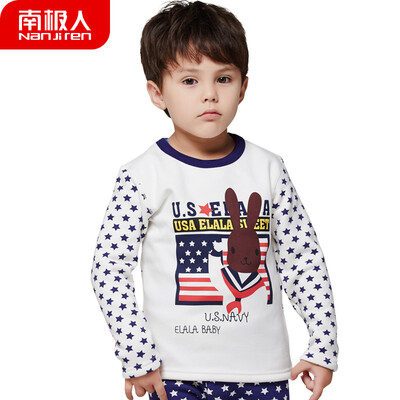 

Antarctic childrens thermal underwear for boys&girls cotton underwear thickening plus velvet autumn&winter clothes autumn pants set N124T83431 boys 83431 orange 140