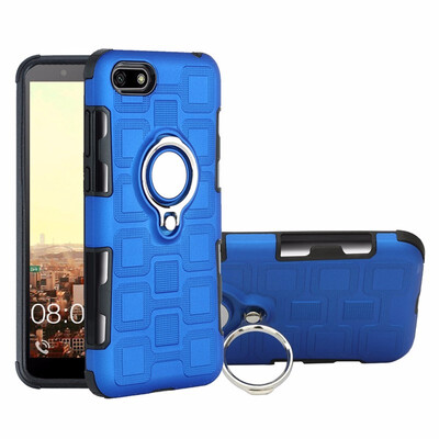 

SHS Phone Case For Huawei Y3 2017Y9 2018Y5 Prime 2018 Luxury Armor Ring Bracket Silicon TPU Lattice texture