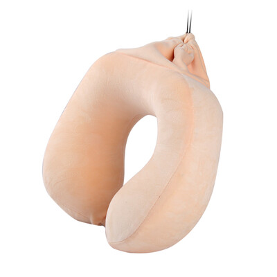 

Nine hundred WY-1828 U-shaped pillow neck pillow storage type travel u-shaped pillow memory cotton car headrest car with pillow nap pillow lunch break pillow beige