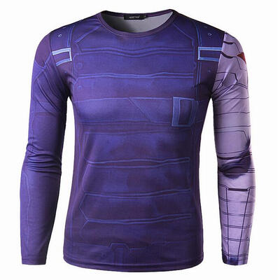 

Zogaa New Mens T-shirt 3D Printing Slim Long Sleeve