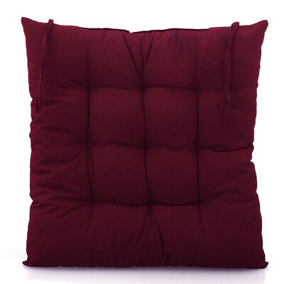 

Thermal Home Solid Car Seat Plush Warm Slip-resistant Chair Pad Thickening WINE RED
