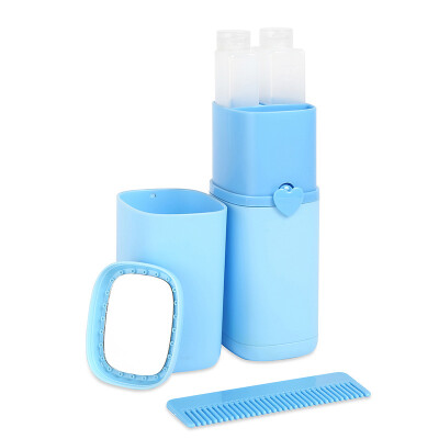 

Gaga Lin Yi cocoa travel wash bag suit portable brush cup cup mouthwash cup wash cup toothbrush cup blue