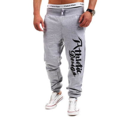 

CT&HF Men Leisure Fashion Sports Pants Contracted Loose Letters Printed Pants Spring Cotton Handsome Personality trousers