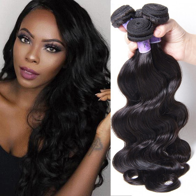 

UNice Hair Kysiss Virgin Series Body Wave Indian Hair Weave Bundles 100 Human Hair 4 Bundles 8-30incn Virgin Hair Extension