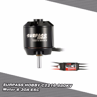 

SURPASS HOBBY 2208 1350KV 14 Poles Brushless Motor 20A ESC 2-4S for RC Airplane Fixed-wing Glider Warbirds