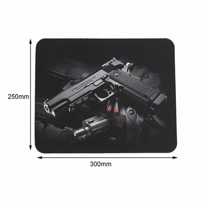 

Non-slip Mouse Pad Gun Picture Gamer Mousepad Natural Rubber Mouse Mat for PC Laptop Mouse Optical Sizes