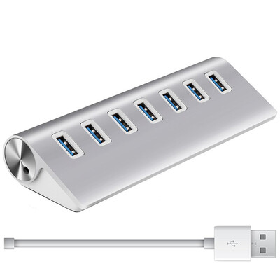 

Премиум 7 портов USB 3.0 Алюминиевый концентратор High Speed USB Splitter для Macbook Pro портативных ПК, подключи и играй