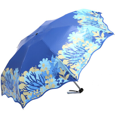 

[Jingdong Supermarket] Paradise umbrella (UPF50 +) Creamy silk half off ultra-light sun umbrella sunny umbrella 31802E red