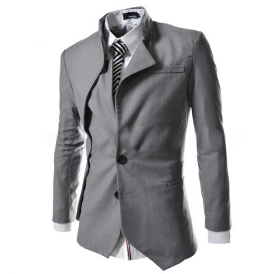 

Zogaa New Mens Suit Irregular Slim