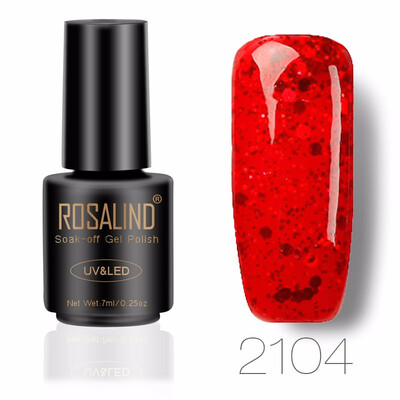 

ROSALIND Gel 1S 7ML Color Diamond Series Glitter Nail Gel Polish UV LED Soak-Off Nail Art Base Top Coat Needed gel lacquer
