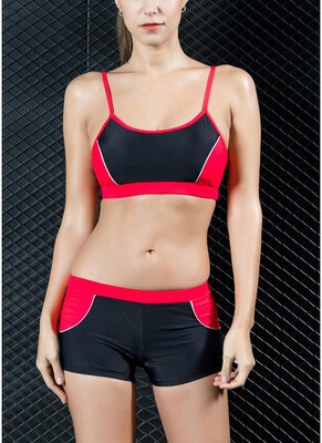 

2018 Sports Splicing Professional Racing Two Piece Swimsuit