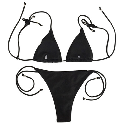 

2018 New Sexy Bikinis for Women Pure Color Bathing Suits Summer Beach Swimwear