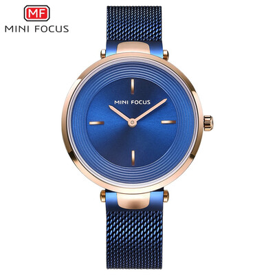 

MINI FOCUS Fashion Stainless Steel Strap Women Quartz Watch MF0195L