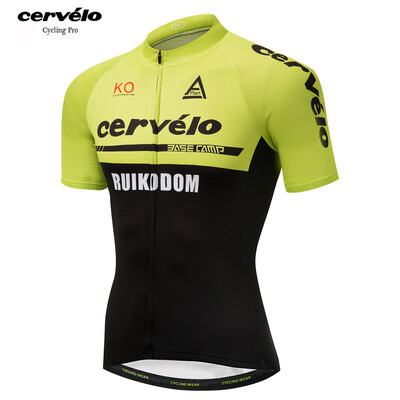

UCI World Tour 2018 pro team Cervelo summer breathable short sleeve cycling jersey mtb bike clothing bicycle top shirt