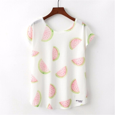 

Summer Novelty Women T Shirt Harajuku Kawaii Cute Style Nice Cat Print T-shirt
