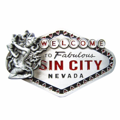 

New Enamel Sin City Vintage Belt Buckle Gurtelschnalle Boucle de ceinture