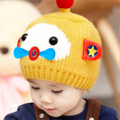 

Buebos Ninos 2015 Winter New Korean Cute Little Aircraft Wool Children Hat Baby Kids Warm Knitted Hat