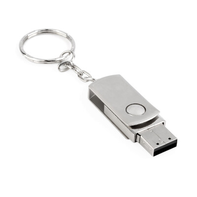 

Silver 8GB U Disk Pen Drive Memory Flash Stick Storage Rotating w/ Keychain