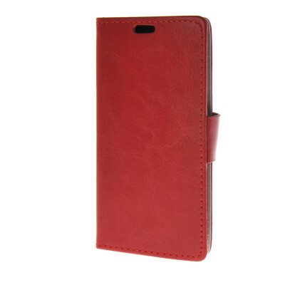 

MOONCASE Leather Wallet Flip Card Slot Pouch with Kickstand Shell Back Case Cover for Huawei Ascend Y520 Red