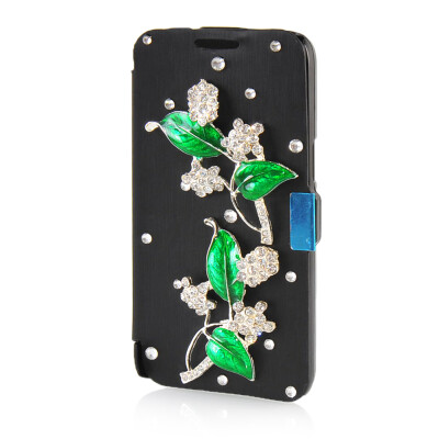 

MOONCASE Luxury Flower Crystal Leather Side Flip Wallet Pouch ЧЕХОЛ ДЛЯ Samsung Galaxy Express 2 G3815