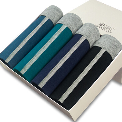 

Men's bamboo fiber boxer shorts in the gift box 4pcs/lot XXXL