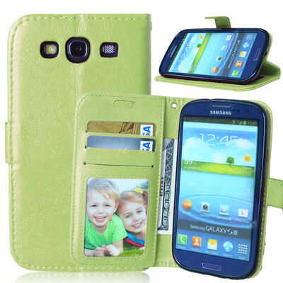 

MOONCASE Case for Samsung Galaxy S3/S3 Mini / S4/S4 Mini /S6 /S6 edge/ S6 edge Plus Folio Flip Leather Wallet Card Slot and Foldable Stand Feature Pouch Cover