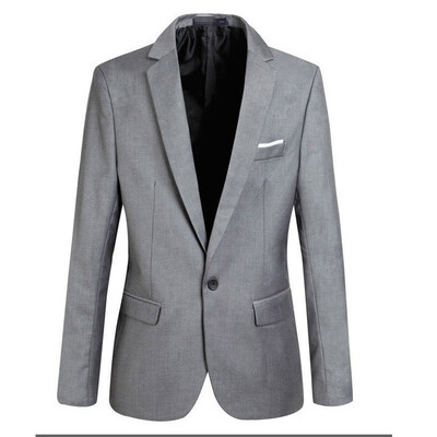 

Men Slim Male Suits Casual Suit Business Forma One Button Long Sleeve Blazer