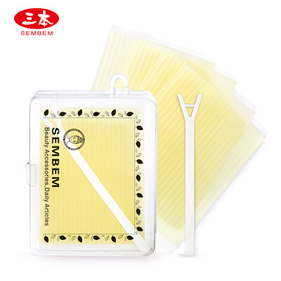

Three SEMBEM strip double eyelid stickers 168 double-sided slim&sticky anti-de-fiber strip box attached