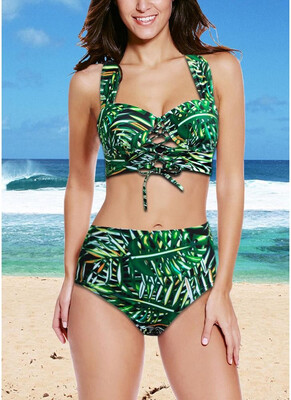 

2018 Print Push Up Underwire Padded Bikini