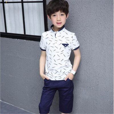 

Kids Tracksuits Set Boy T Shirt & Pants Print Cotton Short Sleeve Summer Sports Suits Boys Clothing 5 6 7 8 9 10 11 12 Years