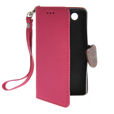 

MOONCASE Лич кожи Кожа держатель карты бумажник чехол с Kickstand чехол для Sony Xperia Z3 Compact (Z3 Mini) ярко-розовый