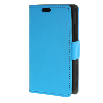 

MOONCASE Simple style Leather Wallet Flip Card Stand Back Case Cover for Huawei Ascend Y360 Blue