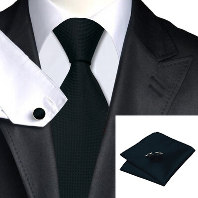 

Vogue Men Silk Tie Set Necktie Handkerchief Cufflinks Set Ties For Men Formal Wedding Business wholesale
