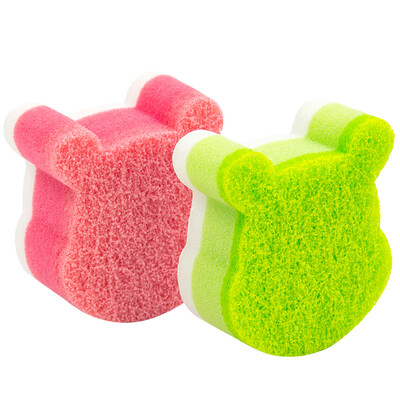 

Beautiful&elegant stickers sticky acrylic cartoon scouring pad 2 pieces fitted HC061910