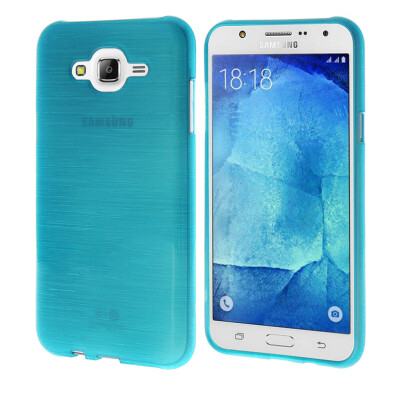 

MOONCASE Durable Colors Soft Silicone Gel TPU Flexible Shell Protective Case Cover for Samsung Galaxy J5 Blue