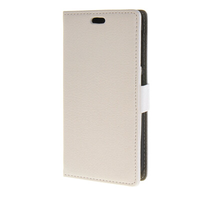 

MOONCASE Litch Skin Leather Card Slot Wallet Bracket Back чехол для HTC Desire 320 D320 White