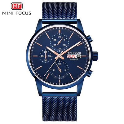 

MINI FOCUS Fashion Stainless Steel Strap Women Quartz Watch MF0047L