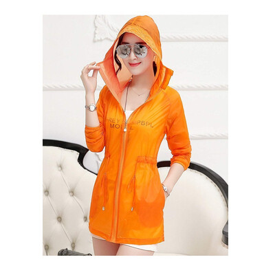 

Womens skin clothing in the long paragraph sunscreen clothing female temperament slim slimming MM large size womens windbreaker