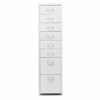 

IKayaa Metal Drawer Filing Cabinet Detachable Mobile Steel File Cabinets W 8 Drawers 4 Casters