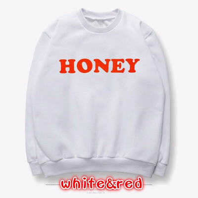 

New Fashion Women Kawaii Sexy Cotton O Neck Long Sleeve Pullover Hoodies Ladies Casual Honey Letter Printed Harajuku Hooded Hoodie