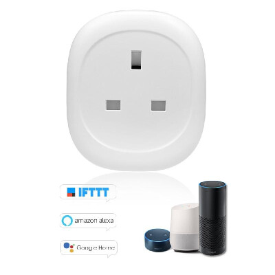 

Wifi Smart Socket with Energy Monitoring Function Big OnOff Switch Button Smart Alexa Outlet Support APP Remote Control Timing Fu