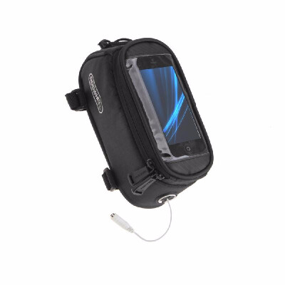 

Roswheel Cycling Mountain Bike Bicycle Front Tube Frame Bag Pouch PVC with Audio Extension Line for 42"48"55" Cell Phone