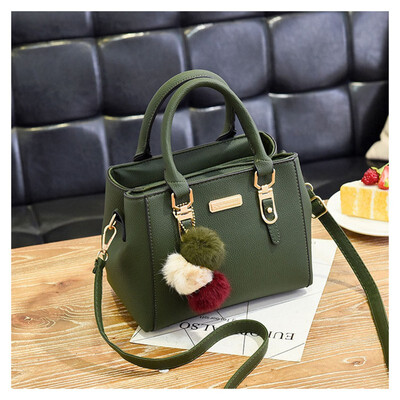 

SMOOZA brand women hairball ornaments totes solid sequined handbag hot sale party purse ladies messenger crossbody shoulder bags